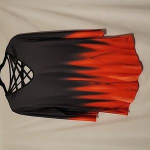 🌴 Womens Top Black with Red